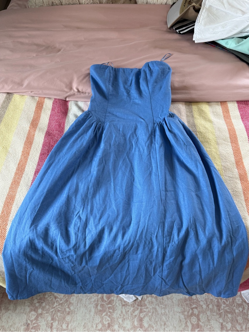 Wayf Blue Spaghetti Strap Sundress